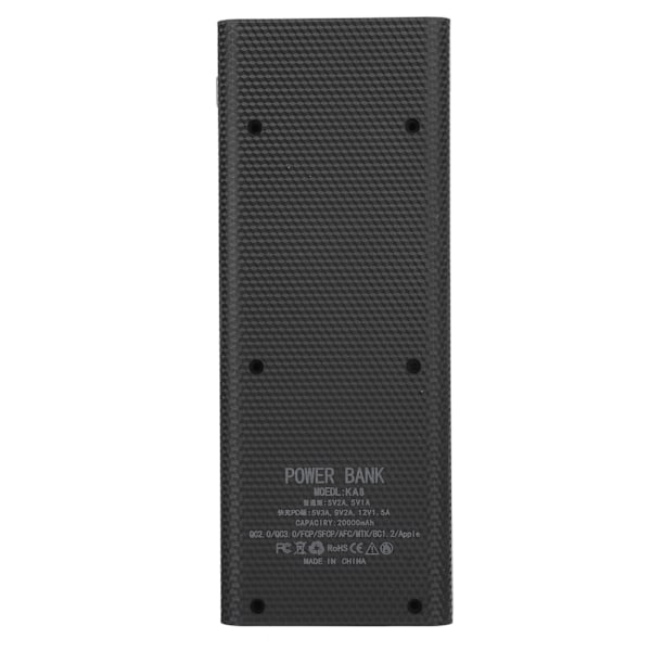 Lätt 8 x 18650 Batterilagringsbox DIY Bärbar Powerbank Jacking Tillbehör Svart