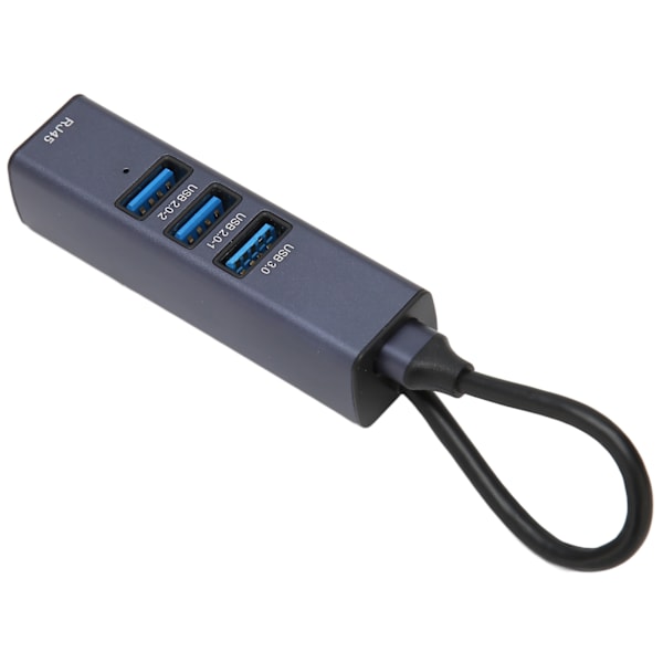 4 i 1 USB C Hub RJ45 Gigabit Ethernet Port 3 USB Porte USB C til Ethernet Adapter med opbevaringshul til bærbare computere og tablets