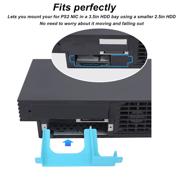 2 st 2,5 tum Hårddiskfäste HDD SSD 3D-tryckt fäste för PS2 SCPH 30000 SCPH 50000 Konsol Blå