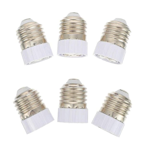 GETIT 6 stk. lampepære-adaptere, lampefatningsomformere, lampeholderadapter (E27 til MR16)