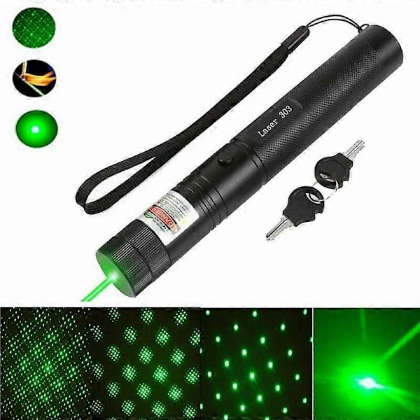 Laserpekare 532nm 200mW Grön Ljus USB Ficklampa med Lång Sikt