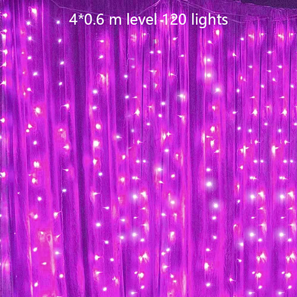 LED-slingor, istappslingor 4M/13ft 120LED Starry Fairy Light String Insert för bröllopsfest