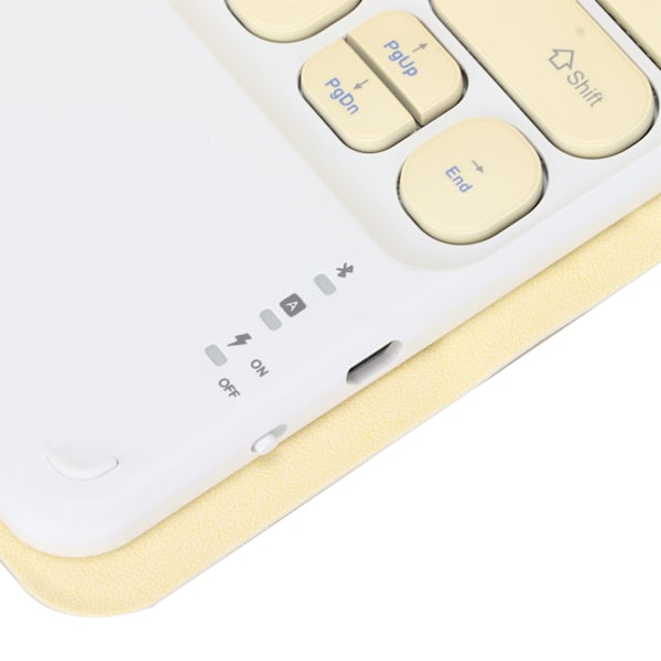 Tangentbordsfodral 10 tum Runda Tangenthattar Touch Trådlösa Knappsatser med Silikonfodral för IOS Tablet/Air10.5/Pro10.5 Gul