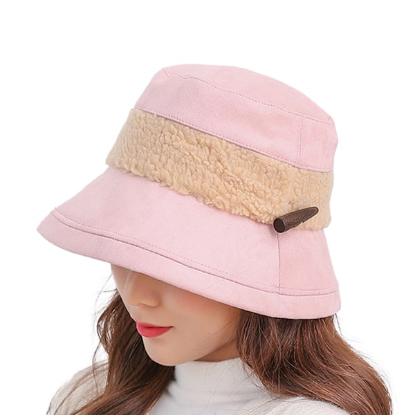 Vinter Bucket Hat til Kvinder Varme Huer Sød og Varm pink