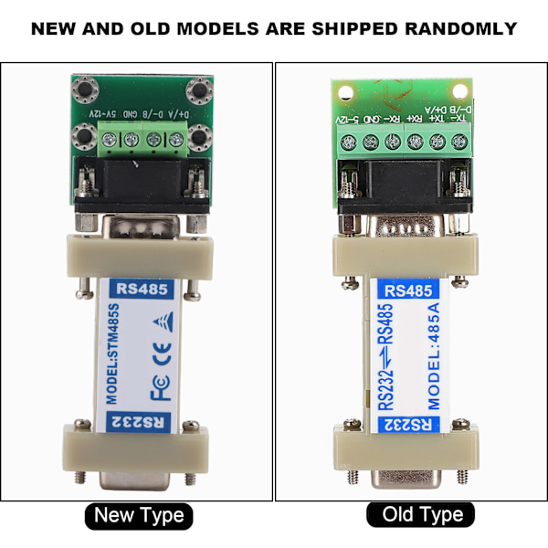 RS232 till RS485 kommunikationsdataomvandlare adapter halvduplex