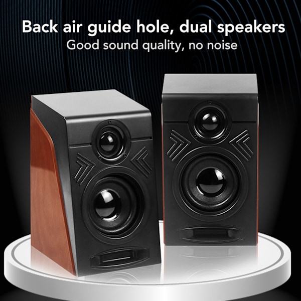 PC-kaiuttimet HiFi Deep Bass Säädettävä Äänenvoimakkuus Plug and Play -työpöydän kaiuttimet televisioille, tietokoneille, kannettaville tietokoneille, puhelimille