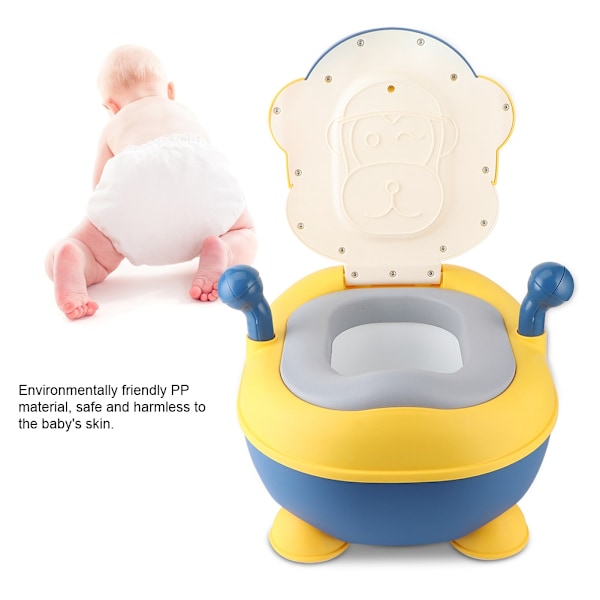 Tegneserie Abeformet Børne Pottetræning Sæder Bærbare Baby Toilet Badeværelse Forsyning Gul