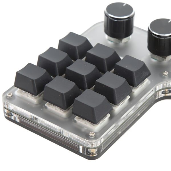 Mini-näppäimistö 9 näppäintä 3 nuppia RGB monitoiminen DIY pikavalinta ohjelmoitava mekaaninen näppäimistö