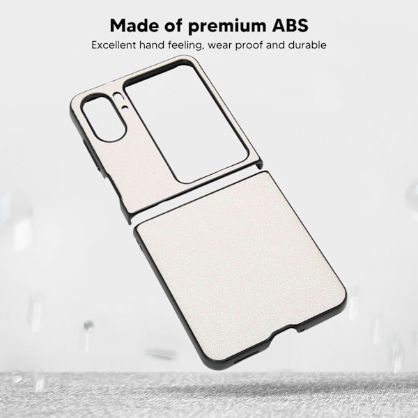 Fällbar telefonfodral ABS skyddande glänsande telefonfodral Anti-fall fodral för Find N2 Flip Vit
