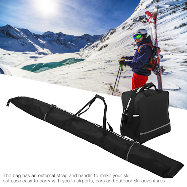 Nylon Snowboard Bag og Ski Boot Oppbevaringsposer Vanntett Bæreveske Reiseveske Sett