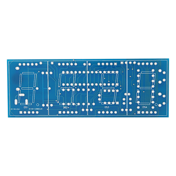 4-siffrig DIY Digital LED-klockkit Automatisk visningstid/temperatur Elektronisk DIY-kit Klocka - Röd