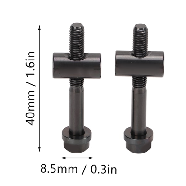 2 KPL RISK M5 X 40mm Pyörän Satulatolpan Ruuvi Satulatolpan Kiinnitysruuvi Pyörä DIY Varaosat Musta