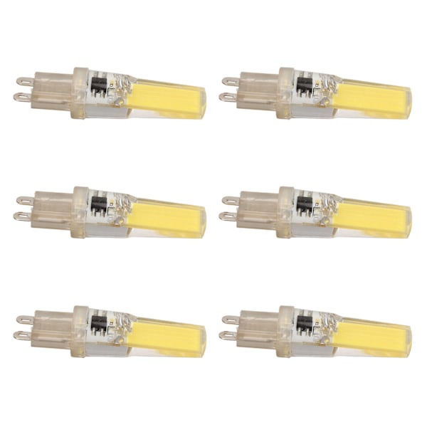 6 st G9 LED-lampa COB Dimbar Professionell G9 LED-lampa Ersättning för Vägglampor Bordslampor 220V