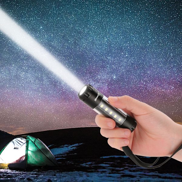 Skywolfeye Bärbar XPE + 20 SMD Ficklampa Liten Vattentät 3 Huvud