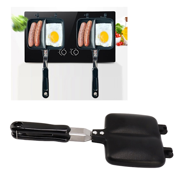 Matlagningsverktyg för utomhusbruk, non-stick stekpanna med snabb uppvärmning och jämn värmefördelning, avtagbar design för enkel rengöring och portabilitet, värme