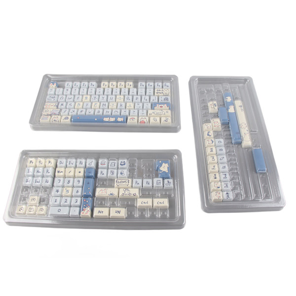 PBT-tastatur-taster 148 taster Dye Sublimering Ergonomiske rike farger Mekaniske tastatur-taster for PC-spill DIY