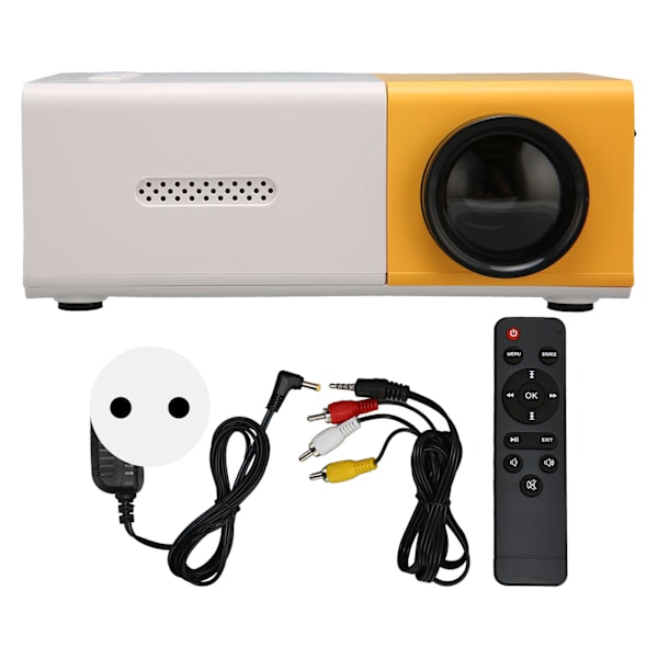 Mini Projektor Smart HD 1080P HiFi Bærbar Filmprojektor for USB HD Multimedia Interface Minnekort 100‑240V