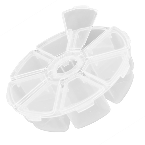 Smyckeskrin i plastmaterial, transparent förvaringslåda med flera fack för handgjorda lösa pärlor
