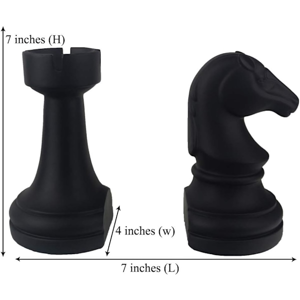 US Chess Federation Standard Dekorativa Bokstöd, Skräddarsydd Design för Hem och Kontor (Perfekt Storlek)