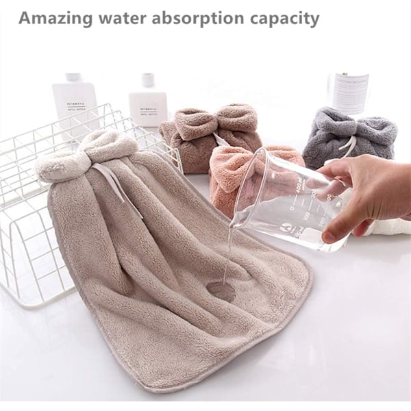Absorberande korallfleecehanddukar med stark vattenabsorption, absorberar snabbt vatten mikrofiber korallvelour, supermjuka söta handdukar, utan blekning