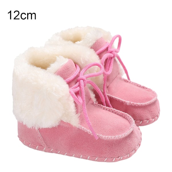 Rosa baby varme vinter Uggs for å gå med myke såler ikke-sli