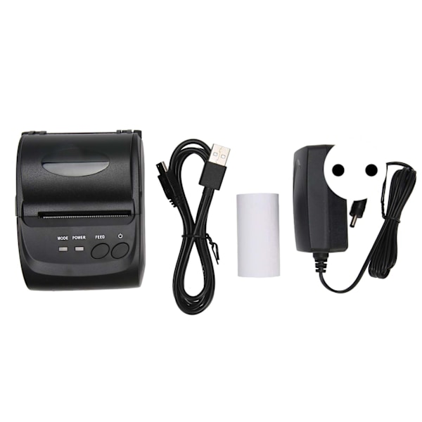 58mm Termisk Skrivare BT4.0 90mm/s 100km TPH 203DPI USB-gränssnitt Fraktetikettskrivare för Kontorslogistik 100‑240V