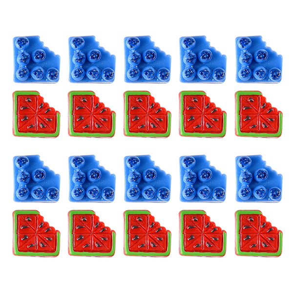 20 st Dekorationsaccessoarer, Tårtdekoration för Hantverkstillbehör Mobilskalsdekor Blue+Red