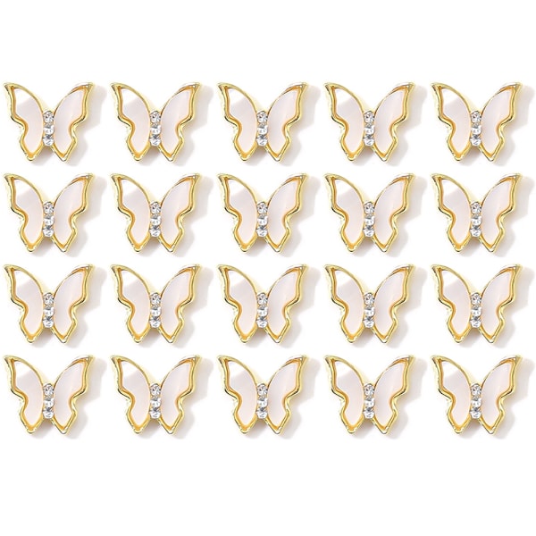 3D Nagelkonst Fjäril Nagelkonst Strass Diamant Glitter shape1