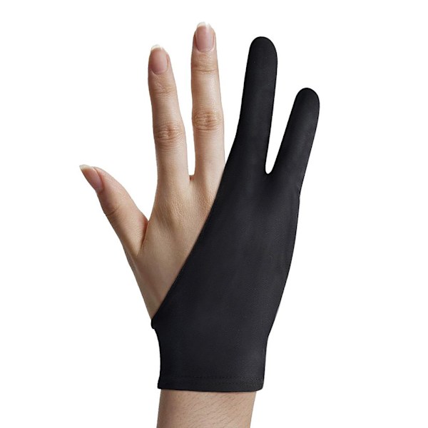 To-fingers hanske for grafikktegnebrett Kunstnertegnebrett Tegne hanske