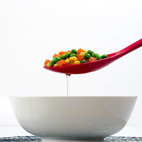 Master Chef's Companion: Silikon Skedar för Blandning, Non-Stick Verktyg, Djup Skål för Effektiv Ösning, Värmebeständig, Ergonomisk Design för Komfort