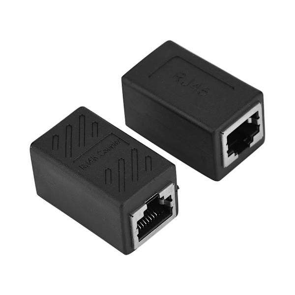2 stk. RJ45 hun til hun netværks LAN-adapter kobling Ethernet netværksforlænger-stik
