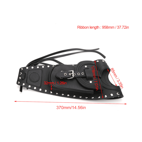 Motorcykel Bränsletankväska Gas Tank Pad Cover Svart Konstläder Passar för XLX1000 XL1200X XLH883