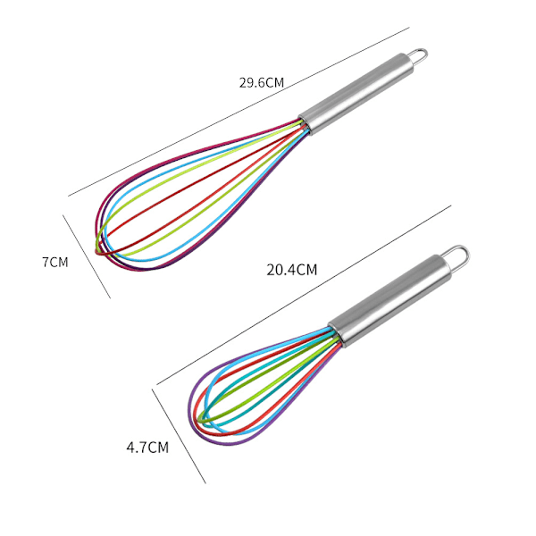 Vispilät ruoanlaittoon  Silikoninen minivispilä 2 pakkausta Värillinen ilmapallovatkain sekoittamiseen vispaamiseen vatkaamiseen
