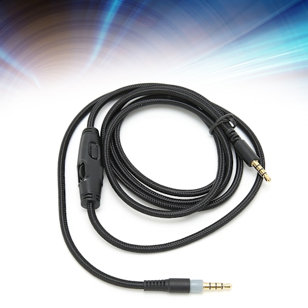 Headphone-kabel 3,5 mm hann til hann lydkabel med volumkontroll for HyperX Cloud