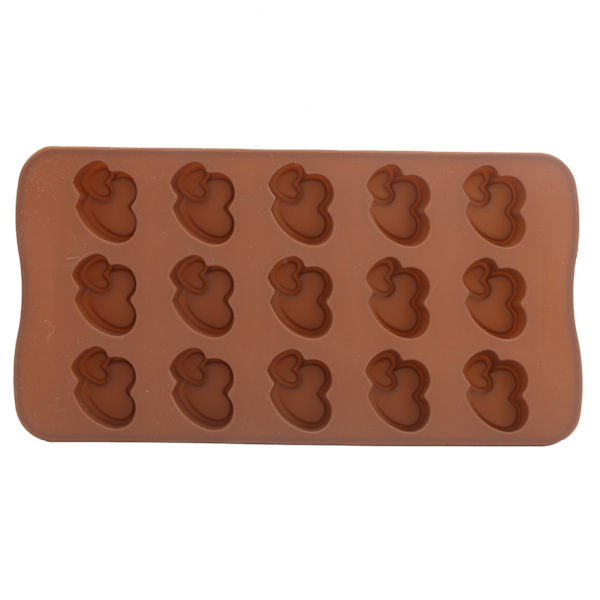 Chokoladeform Silikon Non-Stick DIY Slikkepinde Kageform Hjerte S
