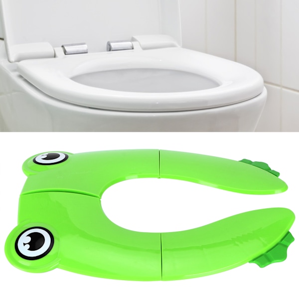Sammenklappelig pottesæde pude bærbar baby toddler toilet træning sæde skridsikker pude til rejser(Grøn )