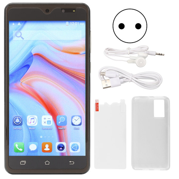 S21 Ultra -matkapuhelimet 5,0 tuumaa Android 11.0:lle 2,4G 5G kaksoisnäyttö WiFi 2GB 16GB etukamera 5MP takakamera 8MP 100-240V musta