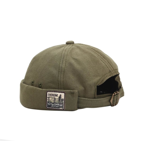 Vintage Docker  Brimless Beanie Hats Retro Bomuldshat Åndbar Justerbar Litterær Udlejer  Kvinder Hip Hop Hat