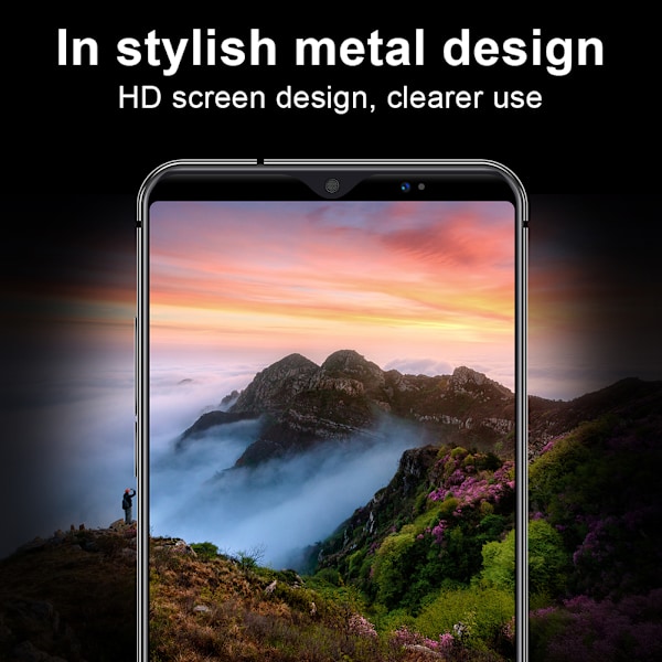 6.1in HD Fullskärm Mobiltelefon 1G+8G 3G Dubbla SIM Dubbel Standby Smartphone för Nowa 5 Pro (100-240V) Gradient Grön AU-kontakt