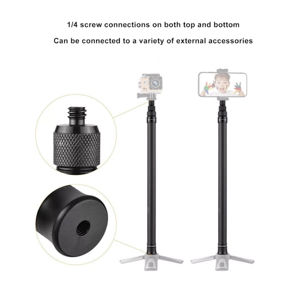Självutlösande pinne förlängbar extra lång 2m kolfiber handhållen justerbar 4 sektioner osynlig självutlösande pinne för Insta360 sportkamera mobiltelefon