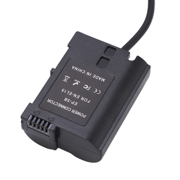 Typ C Helt Dekodat Dummy Batteri Powerbank med EN EL15 Fjäderkabel för D810 D850 Z5 Z6 Z6II Z7 Z7II Kamera