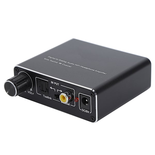 192KHz/24 bit Digital til Analog HIFI Audiokonverter 3,5 mm Audio Fiber Koaksial Audiokonverter