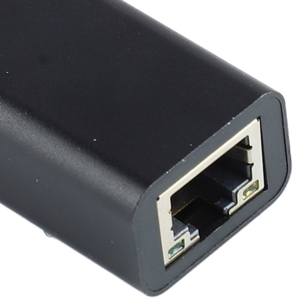 USB C - Ethernet-sovitin, jossa valo USB Type C - RJ45 Gigabit-kaapelimuunnin tabletille, musta