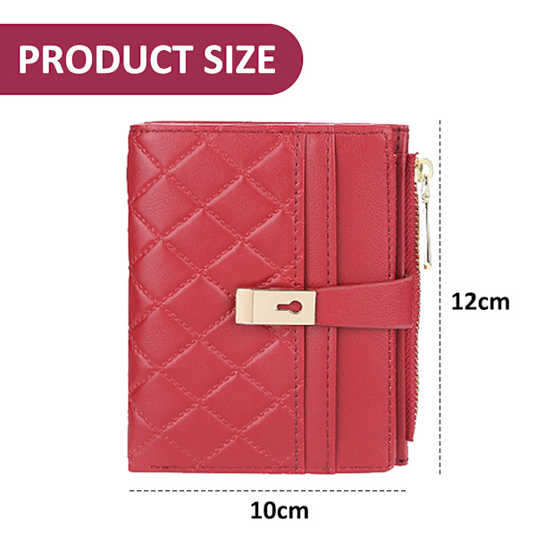 Liten plånbok för kvinnor, PU-läder minimalistisk bifold plånböcker kreditkortshållare väska