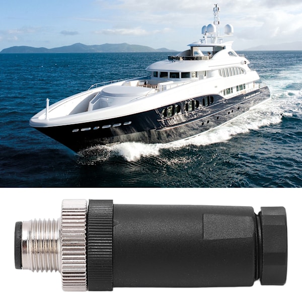 NMEA 2000 -liitäntä, uros, kentälle asennettava liitin, M12, 5-napainen, IP67, vedenpitävä, veneilytarvike Lowrance-verkoille