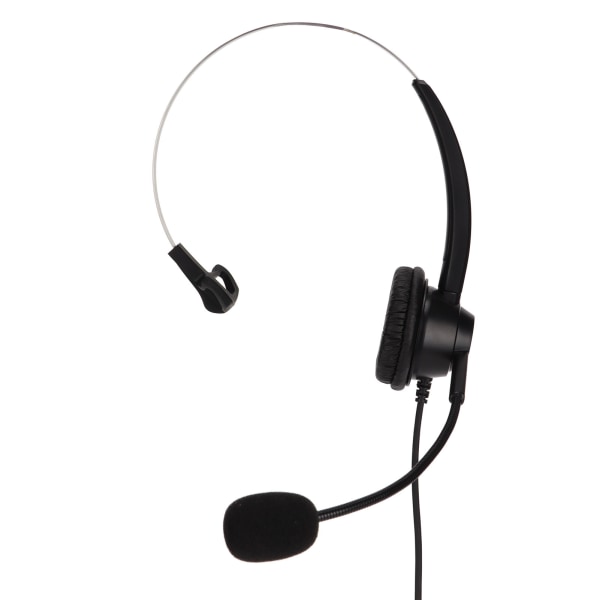3,5 mm Callcenter-headset med brusreducering, enkel öra, kundtjänst-hörlurar med mikrofon för VOIP-telefoner