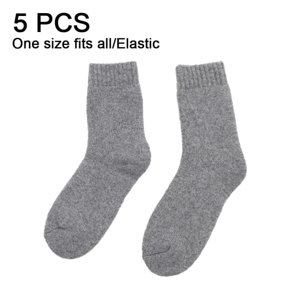 5 Pairs Wool Socks Thick Thermal Hiking Winter Warm Boot Heavy