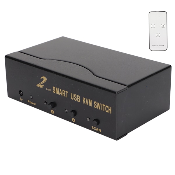 2 i 1 ut VGA KVM-switch 4 USB-port Multidator Monitor Mus Tangentbord Videodelning VGA-switch 100-240V