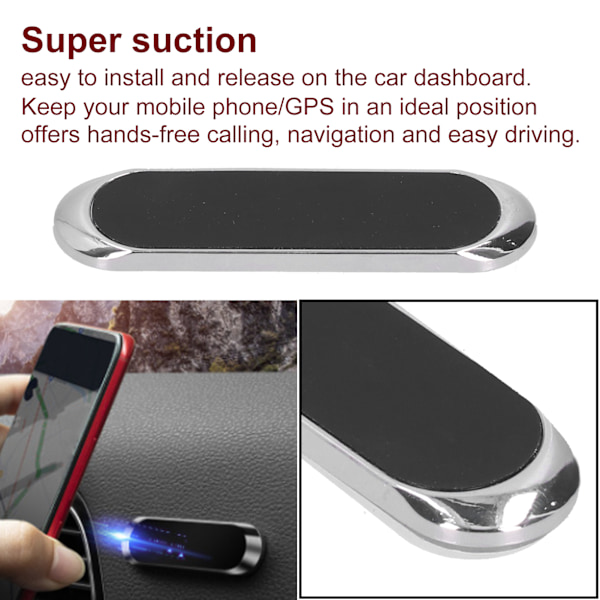 Magnetisk telefonholder 360 graders rotasjon dashbordmontering stativ for Samsung GalaxySilver