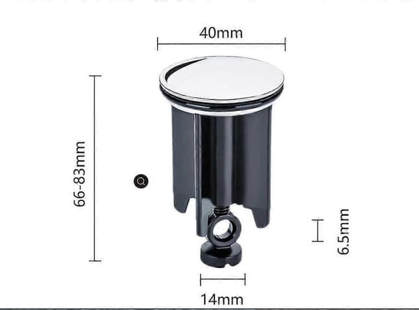 GETIT Universal vaskestopper, Universal baderomsvaskestopper 40 mm vaskestopper vaskestopper